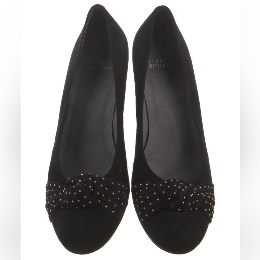 Stuart Weitzman Suede Studded‎ Access Heels Wedge 8N - Picture 2 of 13
